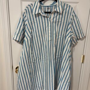 Old Navy Blue and White Striped Dress